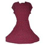 Liz Claiborne  Pink Black Geometric Fit &‎ Flare Dress S Photo 2