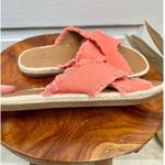 Caslon Coral Frayed Edges Paxton Cross Strap Slides Womens Sandals Size 7 Photo 6