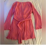 Lovers + Friends  Pink Pleated Bianca Mini Dress Long Sleeve Photo 5