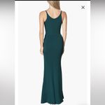 Dress the Population Iris Slit Crepe Gown in New Pine Photo 2