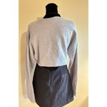 Fiorucci  Gray Long Sleeve Cropped Angel Cherub Faces Portugal Made Sweatshirt XS Photo 4