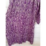 Adam Tucker Tucker Size S Purple Cream Patterned Midi Dress Bohemian 3/4 Sleeve Button Front Photo 4