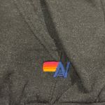 Aviator Nation  5 Stripe Zip Hoodie Dark Grey w/ Neon Rainbow Stripes Size Small Photo 1