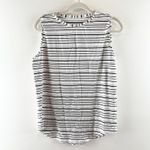 Lululemon Brunswick Muscle Tank Cut Back Stripe White Black Medium Photo 2