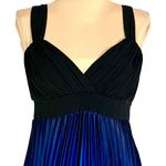 Betsy and Adam  Whimsigoth Pleated Gown 6 Regency Flowy Coquette Balletcore Blue Photo 2