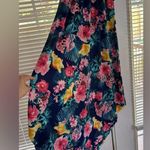 maxi dress royal blue and floral pattern size Large Photo 11