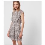 ALL SAINTS Evely Midgard snakeskin ruffle mini dress Photo 13