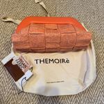 NWT THEMOIRE Tia Weaved Straw Clutch Bag Apricot Orange Photo 1