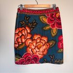 Farm Rio  Green Floral Tapestry Mini Skirt Womens S Brazil Piera Fall Boho NWT Photo 7