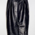 Vintage Nappa Leather Pencil Skirt Black Size 6 Photo 1
