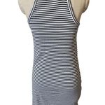 Madewell District Halter Sun Dress in Navy & White Stripe Size Small Photo 2