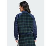 Adidas NWT Originals Tartan Plaid Corduroy Bomber Jacket Green Blue Photo 5