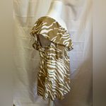 Madison Tan and White Zebra Print One Shoulder Top Brown Size L Photo 1