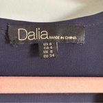 Dalia Blue Flowy Chiffon Blouson mini Shirt dress sz 4 Photo 6