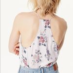 Cami NYC  Racer Georgette Floral Stripe Silk Tank Top Blouse XS Photo 8