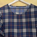 West Kei  Women's Medium Plaid‎ Blouse With Bow Tie Back Photo 1