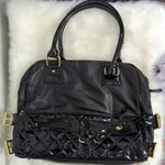 BCBG MAX AZRIA Patent Leather‎ Quilted Purse Black Photo 4