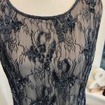 Adrianna Papell  Cocktail Dress Illusion Lace Beaded Size 14 Flapper‎ Nostalgia Photo 6