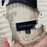 Cotton Candy LA Cable Knit Cropped Sweater Cream Neutral Size M/L Photo 4