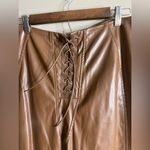 Pretty Little Thing faux leather pants brown size 10 Photo 4