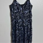 EXPRESS  Women Blue/Black Mini Party Sequin Dress size M Photo 2