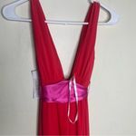 Y2K Flip Red & Pink Formal Bow Long Dress Size 2 Prom Barbie Photo 5