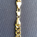 Gold Chain Cuban 24in 8mm And Icy Diamond Bull Pendant Set Photo 5