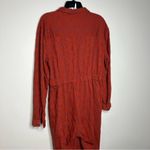 Free People rust colored eyelet jumpsuit zip up size 4β Photo 7