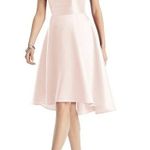 Alfred Sung NWT Blush Sleeveless Hi-Low Cocktail Formal Dress Size 18 Photo 0