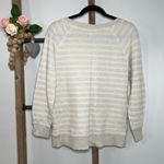 Aerie  Long Sleeve‎ Boat Neck Striped Sweatshirt Size Large Photo 5