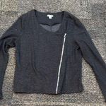 Calvin Klein Women’s  Medium Assymetrical Zipper front Sweater Photo 0