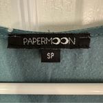 Paper moon teal polka dot short sleeve blouse size small Photo 3
