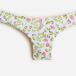 J.Crew Curved Waist Cheeky Bikini Bottom Cloud Meadow Floral M (8-10) NWT Photo 2