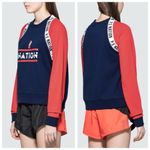 P.E Nation The Wembly Sweatshirt, (REVOLVE Collection) Navy & Red Cotton sz. S Blue Photo 11