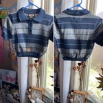 Ladies juniors county FB girl Charlie Browns striped crop top size small Multiple Photo 2