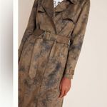 Anthropologie  Roxie Suede Tie Dye Trench Coat Size Small Photo 1