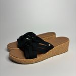 Skechers Arch Fit Beverlee Wedge Heeled Sandal in Black Photo 1