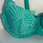 Felina 38C Teal Lace Underwire Balconette Bra Adjustable Straps Back Closure Photo 1