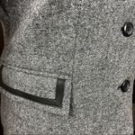 Pendleton Vintage Wool Silk Tweed Style Skirt Suit Leather Trim Black Small Photo 5