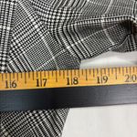 H&M  Glen Plaid Dress Womens Sz 10 Black White 3/4 Sleeve Boat Neck Preppy Career Photo 8