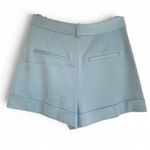Alice + Olivia “Conry” Pleated Satin Shorts in Powder Blue NWT Size 6 Photo 3