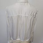 Urban Outfitters white satin cropped utility button down size medium Photo 4