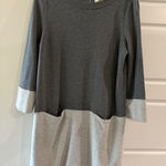 Lili'S Closet Gray 2 Tone Sweater Dress Medium Casual Errands Travel Chic Layer Photo 0