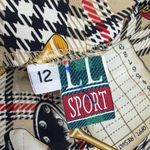 Vintage LL Sport Plaid Golf Print Shorts. Size 12 Tan Photo 3