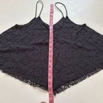 American Eagle  Black Lace Handkerchief Cami Top Size S Boho Photo 4