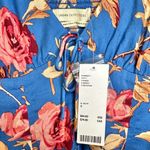 Urban Outfitters NWT  Topanga Button Front Cropped Blue Floral Ruffle Blouse Top Photo 8