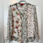 V Cristina Floral Ruffled Button Down Blouse Size undefined Photo 0