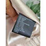 Bebe  Women's Metalic Beige 100% Leather Long Sleeve High Neck Front Zip Jacket L Photo 10