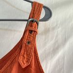 RVCA  Overall Orange Sleeveless Dress with Pockets Womens Medium EUC Linen Bland Photo 5