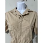 BERNE P700 Heritage Short Sleeve Coverall Romper Jumpsuit Shorts Women's Size S Tan Photo 2